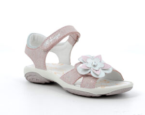 primigi 7391400 rosa scarpe pelle strappi sottopiede imbottito sandali estivi da bambina collezione primavera estate