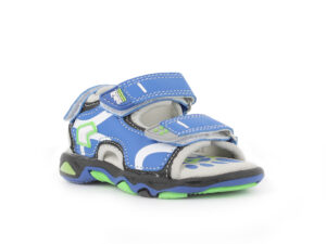 primigi 7450233 blu scarpe vera pelle strappi sottopiede imbottito sandali estivi da bambino collezione primavera estate
