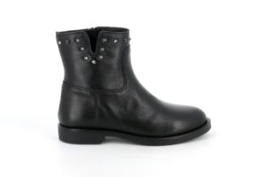 grunland mody po1022 k3 nero scarpe vera pelle cerniera tacco basso stivaletti invernali invernali da bambina collezione autunno inverno 32