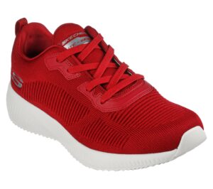 skechers 232290 red rosso squad scarpe ginnastica palestra lacci sottopiede memory foam stringate estive da uomo collezione primavera estate 5