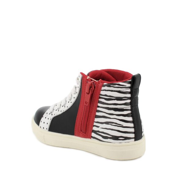 primigi 4950200 zebra bianco nero rosso scarpe sneakers ecopelle strappi sottopiede estraibile sneakers invernali da bambina collezione autunno inverno