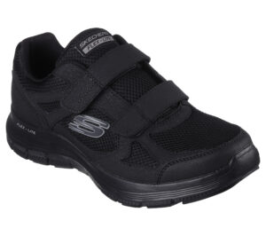 skechers 232578 bbk flex advantage nero scarpe sneakers sintetico strappi sottopiede in memory foam scarpe da ginnastica annuali da uomo