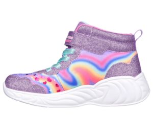 skechers 302332l lvmt glitter unicorno luci viola fuxia rosa scarpe sneakers ecopelle strappi sneakers invernali da bambina collezione autunno inverno