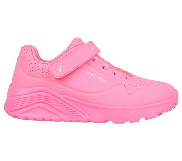 skechers 310451l npnk uno lite rosa fuxia scarpe sneakers sintetico strappi memory foam air cooled sneakers annuali da bambina collezione autunno inverno