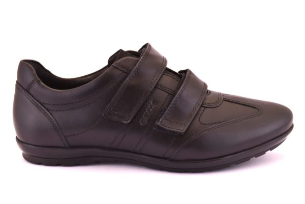geox u74A5d 00043 c9999 symbol nero scarpe vera pelle strappi sneakers invernali da uomo collezione autunno inverno
